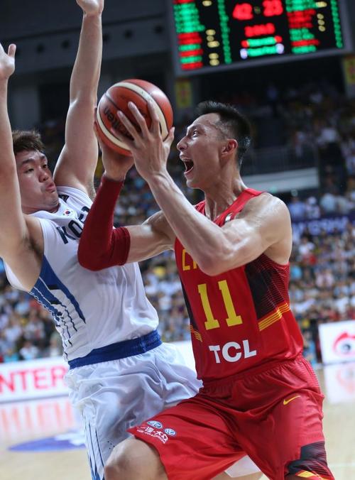中国vs韩国青年篮球比赛